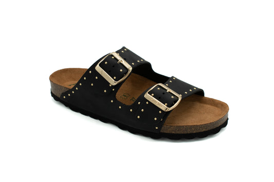 Sandalia BIO Madrid tachas negro